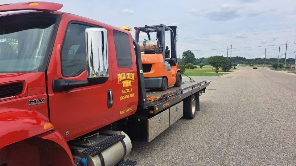 Forklift Moved on the Flatbed