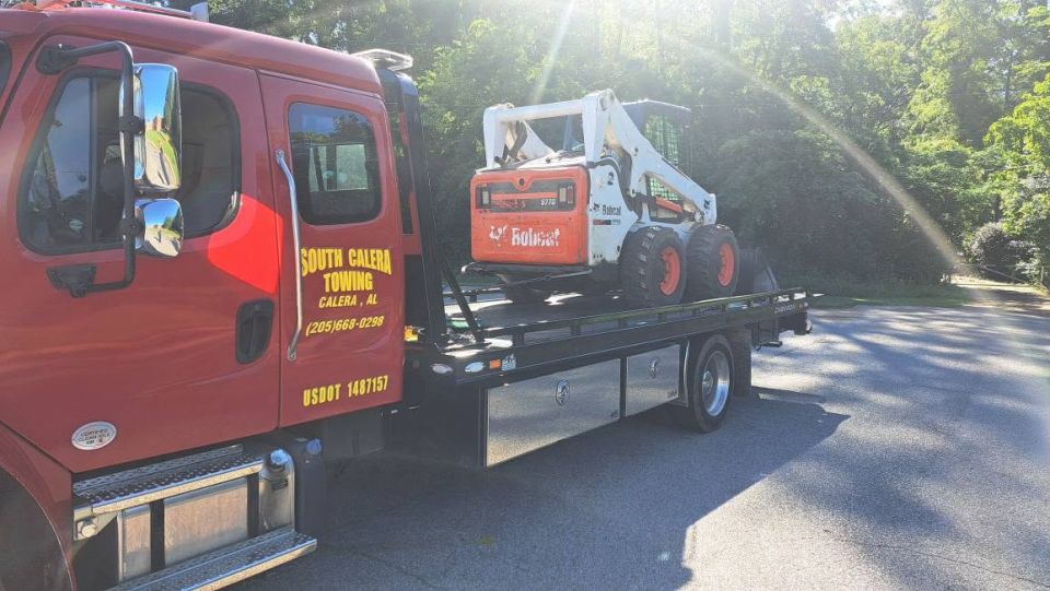 Bobcat Skid Steer Hauled on the Rollback