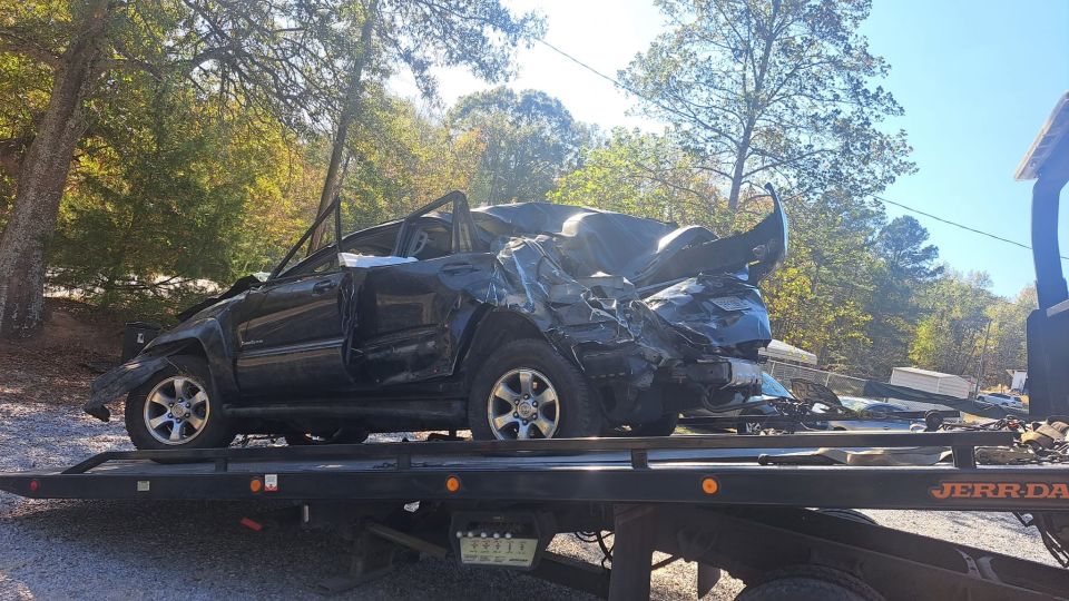 Badly Wrecked SUV – the Driver Was Okay