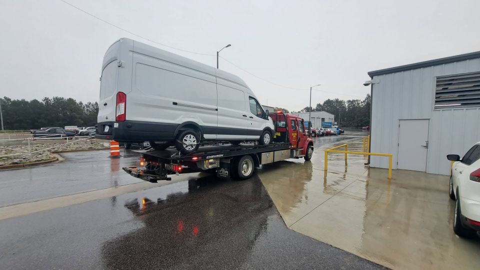 Ford Transit Van on the Rollback